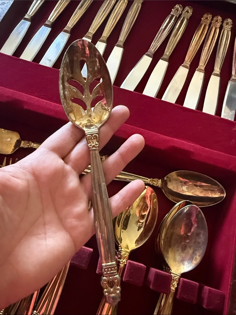 Vintage Godinger Gold Plated Flatware 65 piece Set